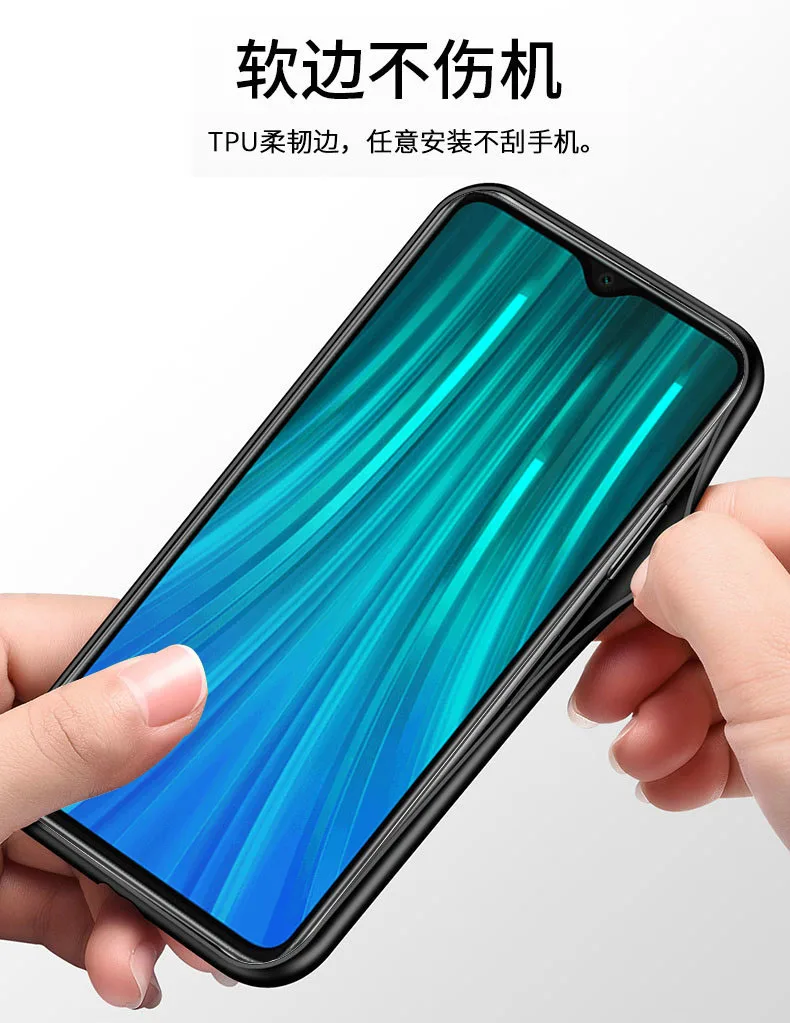 Для Xiaomi Redmi Note 8 Pro Чехол из закаленного стекла с кольцом и магнитным держателем чехол для Redmi Note 8 8A 7 9 Pro мягкая рамка с подставкой задняя крышка