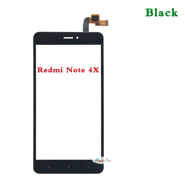 Высокое качество 5,5 ''для Xiaomi Redmi Note 4/Note 4X сенсорный экран дигитайзер сенсор внешняя стеклянная панель объектива Черный Белый Золотой - Цвет: Note4X Black No Tool