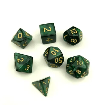

Top Quality Gemini Games Dice 7pcs D4-D20 Multi-Sided Games Dices with Double Color, Magic Dice Set As Toy Kit