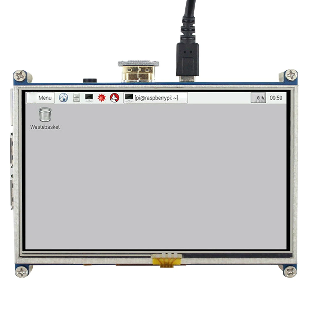 Резистивный с оболочкой защитное hd-стекло для Разрешение ЖК-монитор HDMI Дисплей 5 дюймов адаптер Сенсорный экран вилка RGB и играть для Raspberry Pi