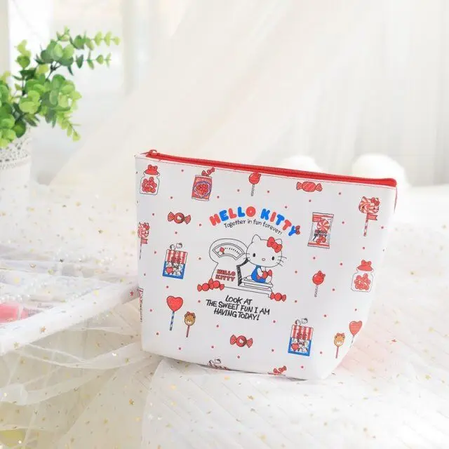 Косметички hello kitty My Melody Cinnamoroll PomPomPurin, маленькая двойная звезда, женские сумки для хранения, дорожные сумки для мытья, сумки для макияжа для девочек