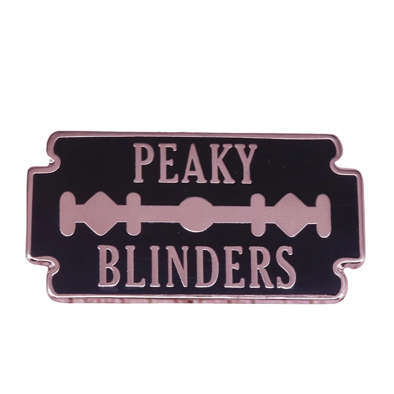 

Peaky blinders lapel pin razor blade brooch gangs movie badge cool hat collar accessories men gift