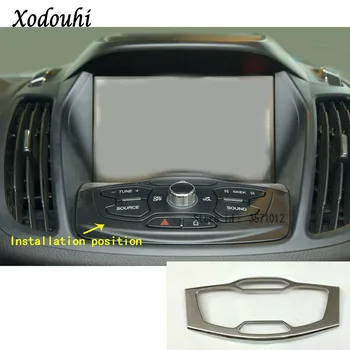 

For Ford Kuga Escape 2013 2014 2015 2016 Car Middle Console Temperature Air-condition Panel Volume Navigation Switch Trim Frame