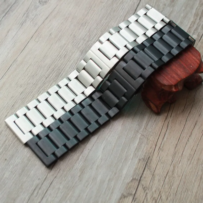 

316 Clean Steel Men's Watch Strap Double Click Fold-over Clasp Suitable Men's 20MM 22MM Steel Watch Band Stainless Steel
