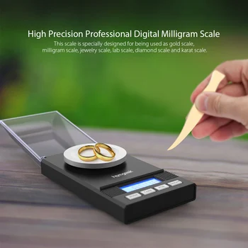 

Homgeek Digital High PreciseProfessional Digital Milligram Scale 50g/0.001g Mini Electronic Balance Powders Scale Black Scale