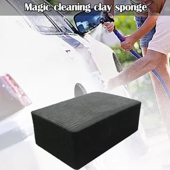 

1pc Black Magic Clay Sponge Bar Car Pad Block Cleaning Eraser Wax Polish Pad Tool Remove Different Kinds Of Blots#LR3