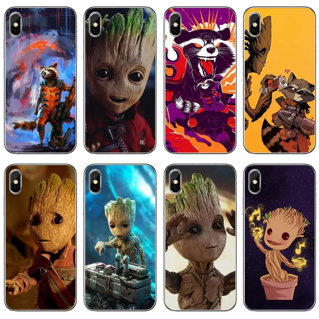 Мягкий силиконовый чехол Guardian-Rocket-Raccoon-Groot-Treeman для Samsung Galaxy A9 A8 Star Lite A3 A5 A7 A6 Plus 2018 2015