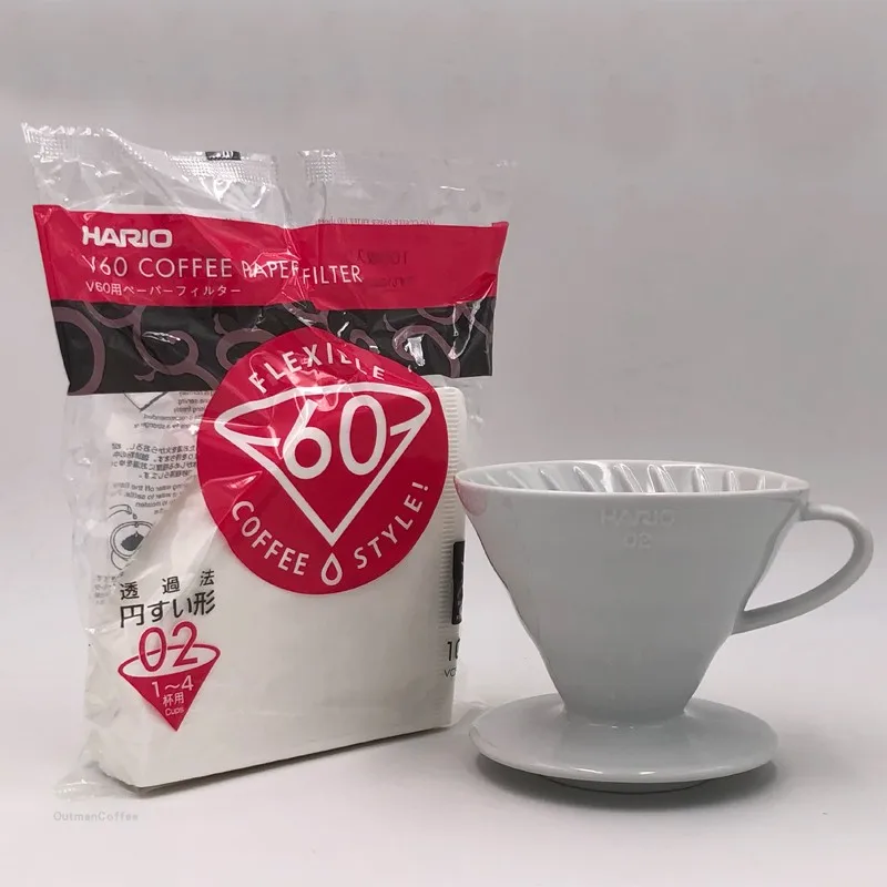 Импорт из Японии Hario V60 Кофе фильтр 01 02 рассчитывать натуральный Бумага фильтры