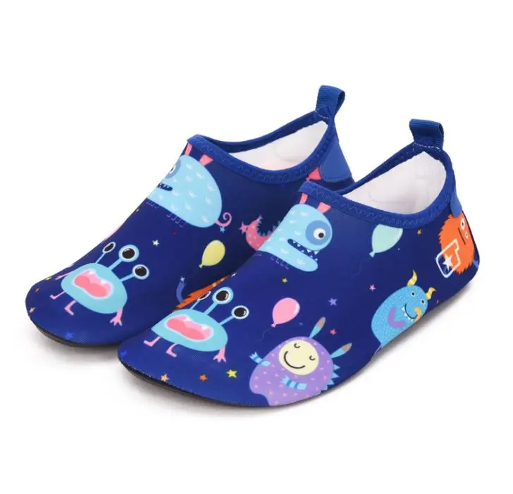 Детская быстросохнущая обувь для плавания; повседневная обувь; Легкие носки для пляжа, бассейна; детские переносные тапочки с героями мультфильмов
