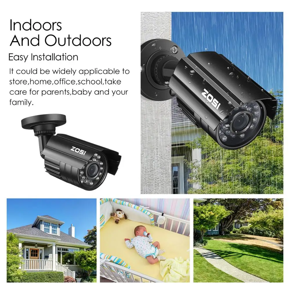 ZOSI 8CH 720P 4-in-1 TVI CVBS AHD CVI Video Surveillance DVR Kit Nightvision Security Bullet House  - 32837336839  ZOSI 8CH 720P 4-in-1 TVI CVBS AHD CVI Video Surveillance DVR Kit Nightvision Security Bullet House  - 32837336839