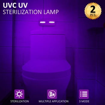 

UV Sterilizer Light Motion Detection Disinfection Lamp For Bathroom Toilet 3 Mode LED Night Light for Shoes Cabinet Wardrobe