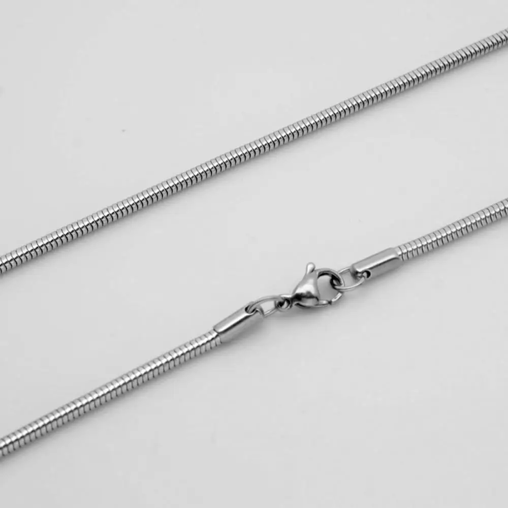 Stainless Steel Necklace 316L 45/50/55/60cm Length Snake Chain Clavicular Chain Lobster Clasps Simple Chains