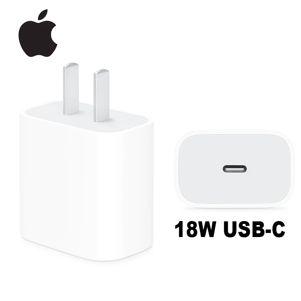 Apple, 18 Вт, USB-C, адаптер питания, зарядное устройство, США, ЕС, вилка, смартфон, быстрое зарядное устройство, адаптер для iPad, для iPhone 8/X/11 pro