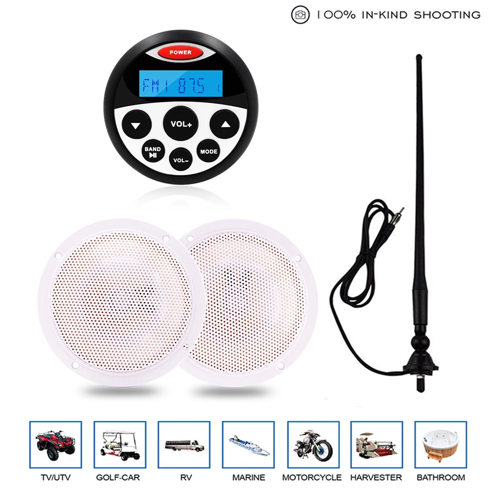 1 Radio Da Cruscotto Stereo Tondo Marino Telecomando Antenna DAB - Foto 8