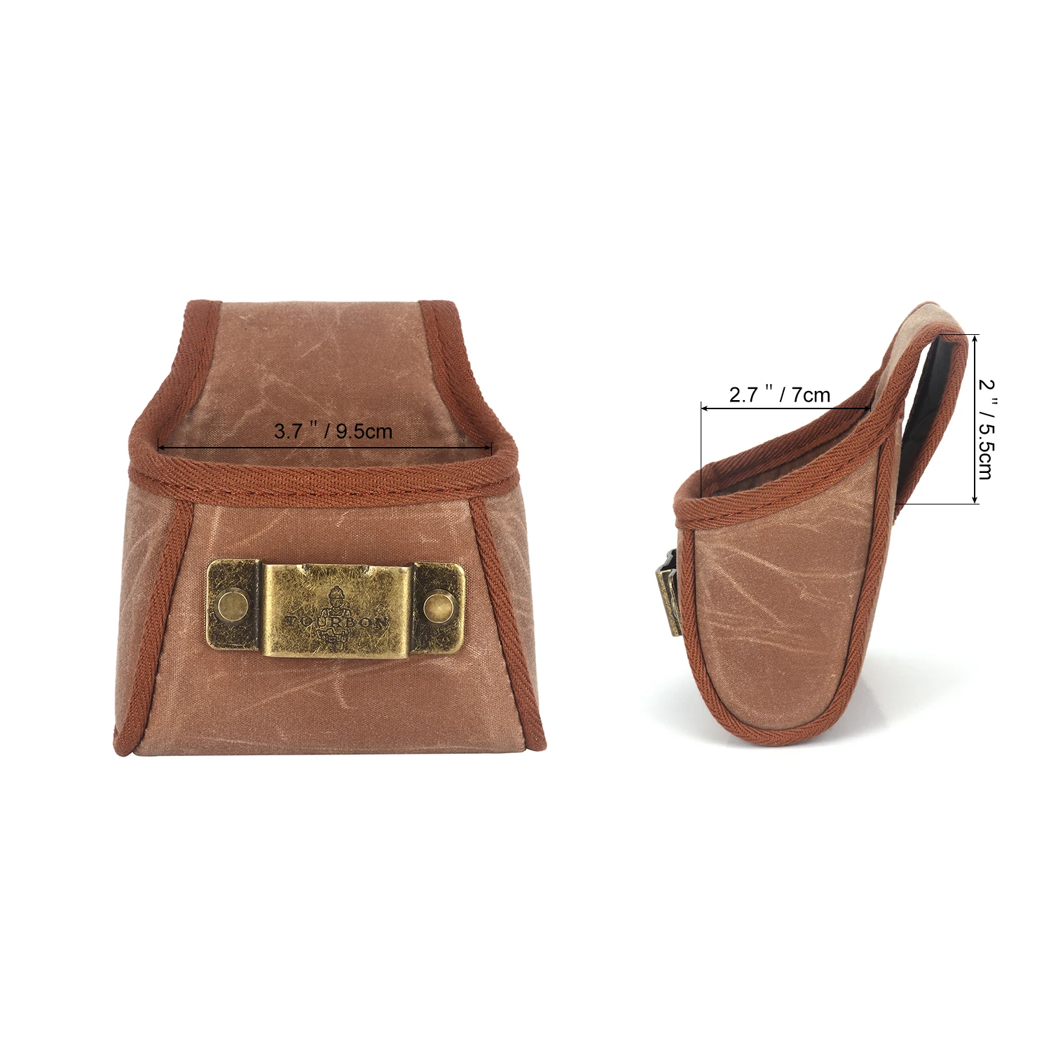 Tourbon Carpenter Tape Measure Clip Holder Tools Canvas Nail Pouch Holster Tool Bag For Waist Belt tool bags for sale
