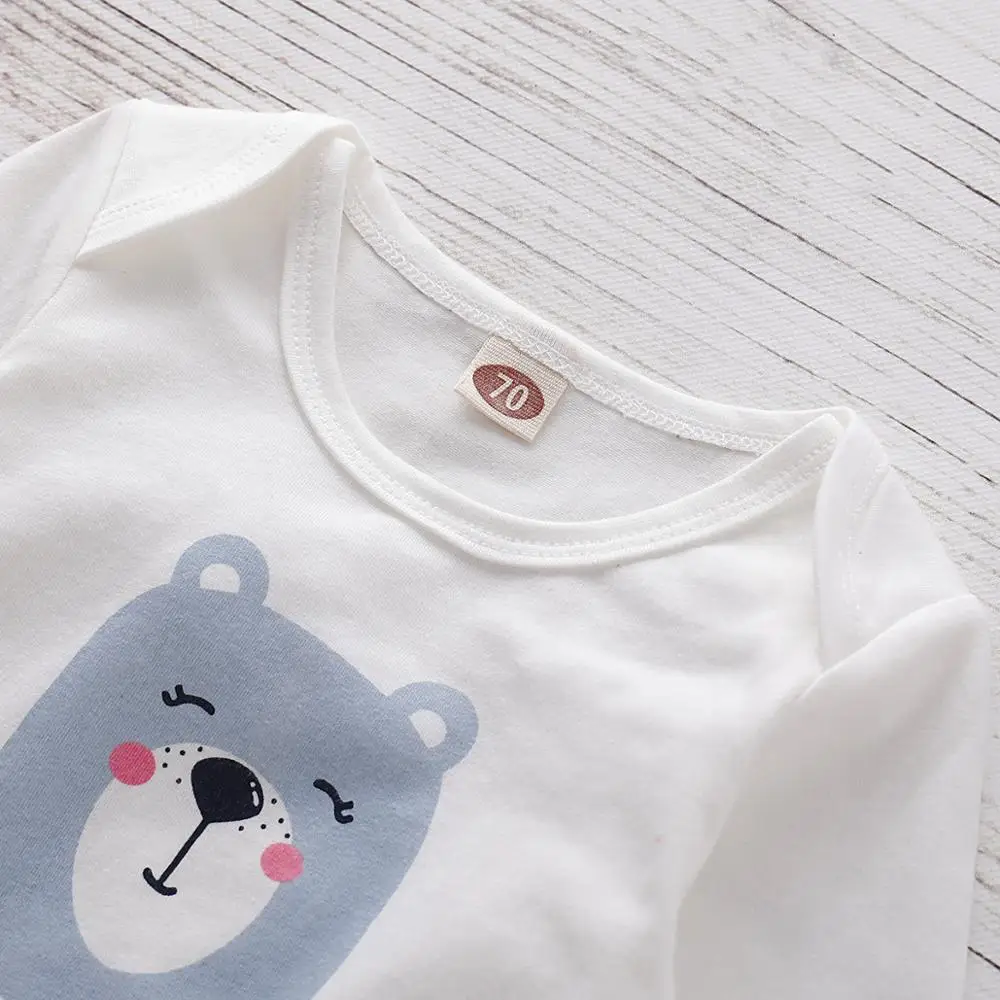 Pretty Newborn Baby Girl Clothes Sets Long Sleeve Romper+Pants+Hat 3Pcs Autumn Baby Girl Cotton Outfits