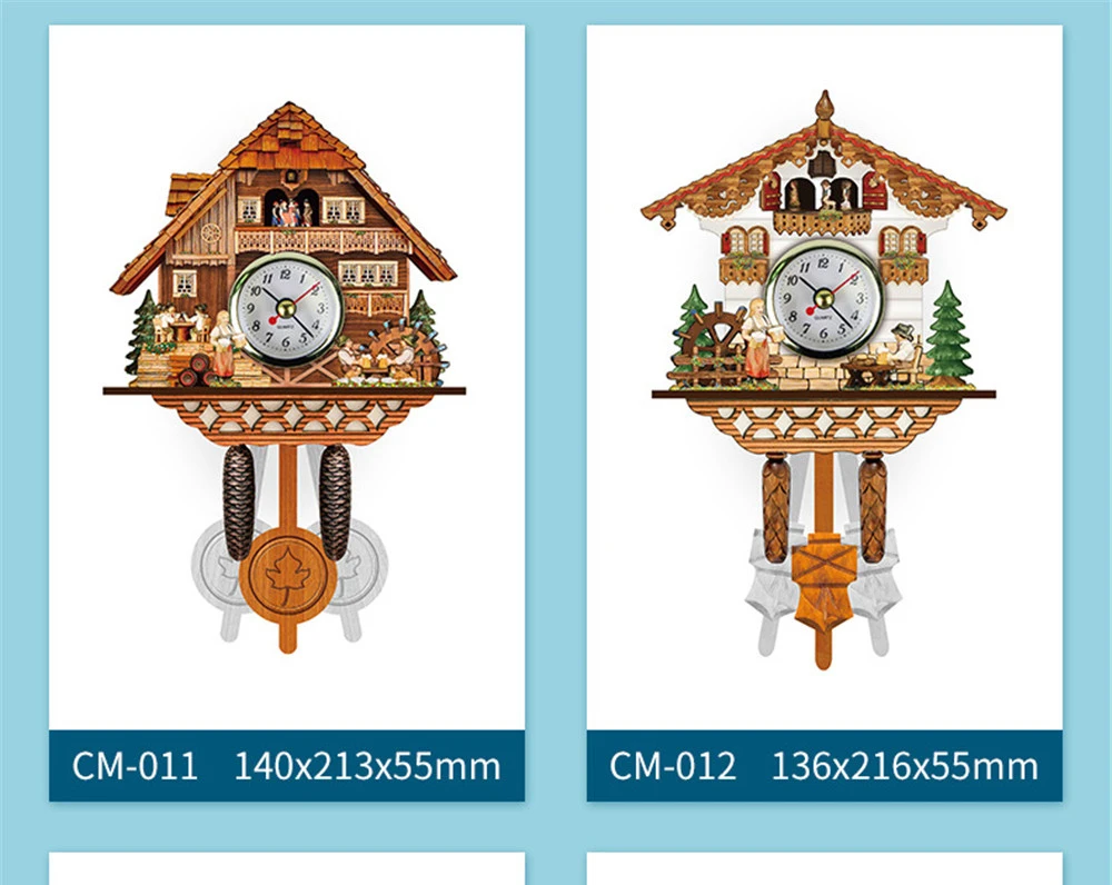 Relógio de parede cuco alemão vintage oscilante