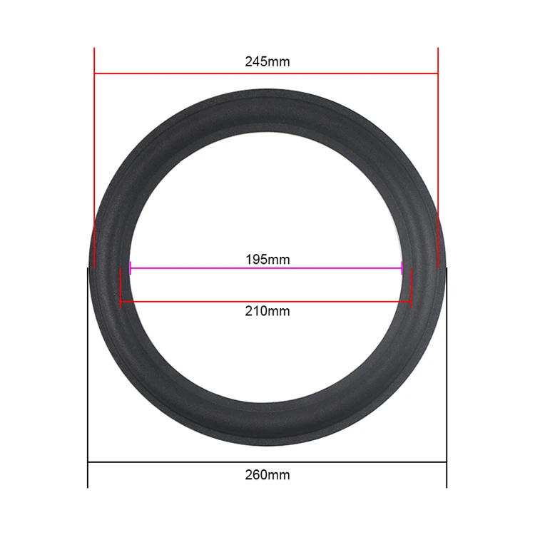 Shevchenko 10.5 Inch 260mm Horn Foam Suspension Speaker Repair Parts Folding Ring 2pcs