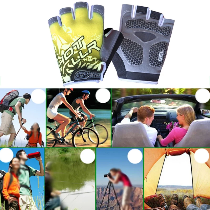 Новые охлаждающие мужские и женские велосипедные перчатки с полупальцами Нескользящие гелевые дышащие мотоциклетные перчатки спортивные перчатки для фитнеса и упражнений