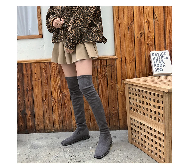 Winter Boots Lady Booties Ladies Shoes Luxury Designer Sexy Thigh High Heels High Sexy Round Toe Boots-women Lace Up