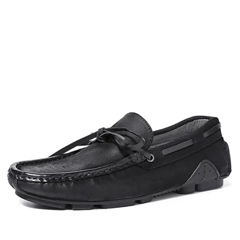 

Summer Genuine Leather Loafers Mens Lazy Fashion All-match Mens Casual Shoes driving moccasin men soft all-match cowhide spring