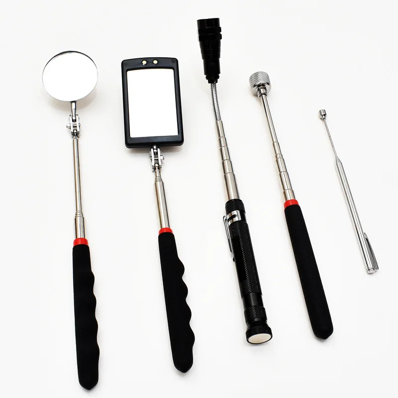 4-Pack Telescoping Magnetic Flashlights – LED Flexible Pickup Tools For Mechanics & DIY