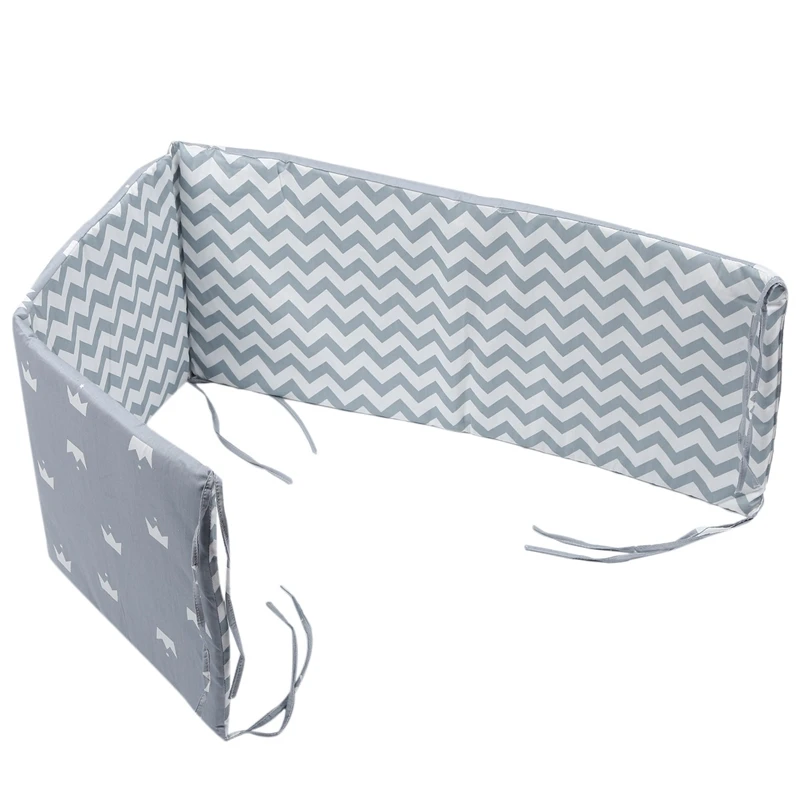 

Breathable Crib Bumper Pads Washable Padded Crib Liner Set for Baby Boys Girls Safe Bumper