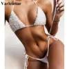 2022 Halter Mini Bikini Female Swimsuit Women Swimwear Two-pieces Bikini set Luxury Pearl Bather Bathing Suit Swim Lady V2090 ► Photo 1/6