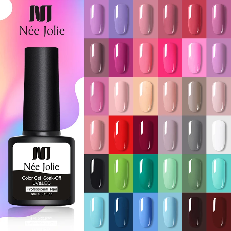 Nee Jolie 2020 New Arrival Nail Gel Varnish Popular Soak Off UV LED Gel Nail Polish Base Coat No Wipe Top Color Gel Polish|Nail Gel| - AliExpress