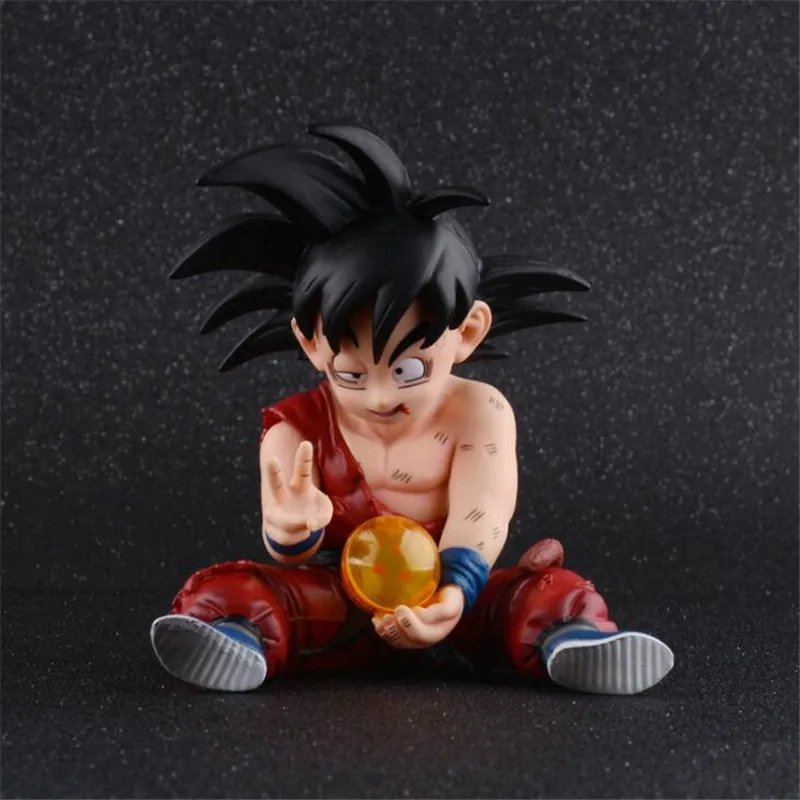 Dragon Ball Super Anime Figure Son Goku PVC Figurine Toys Xmas Brinquedos DBZ Figma Sitting Kakarotto Ball Model Statue Juguetes