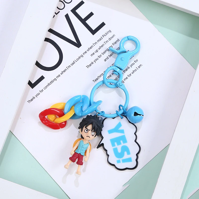 Anime One Piece Keychain Acrylic Pendant Monkey.d.luffy Roronoa