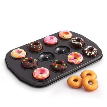 

Donut Dessert Baking Pan 14-cavity Carbon Steel Mould Bakeware Mini Chocolate Donut Mold Biscuit Cake Baking Molds Tools