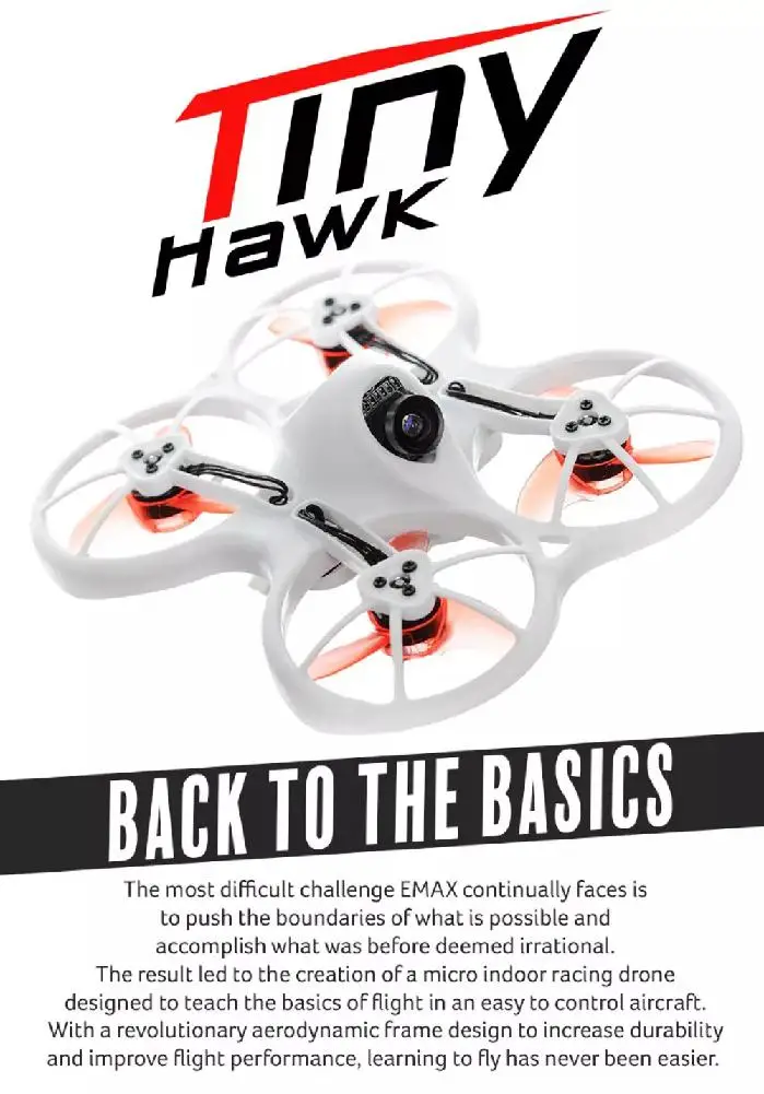 None Emax Tinyhawk Крытый FPV гоночный Дрон bnf RTF F4 4в1 3A 15000KV 37CH 25 МВт 600TVL VTX 1S