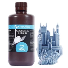 Material líquido da cópia de drukarka 3d do fotopolímero do lcd da impressora 405nm 3d da resina lavável água de nova3d para o mono x de fóton elegoo marte