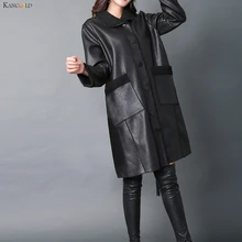 KANCOOLD пальто, женские осенне-зимние кожаные куртки средней длины, утолщенные повседневные Модные Новые пальто и куртки для женщин 2019Oct8