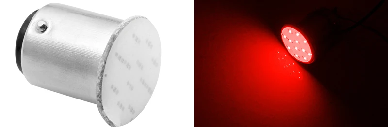 2Pcs 1157 Bay15d Cob P21w LED 12 SMD DC 12V 1157 Bulbs RV Parking Reverse Back Brake Lamp 1073 Super Parking Auto Car Light - Emitting Color: Red
