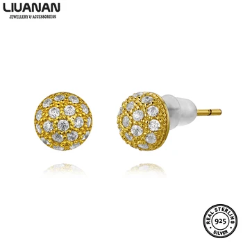 

Chic Style Earrings with CZ 100% Real 925 Sterling Silver Stud Earrings Geometric Earrings for Women Fine Jewelry Gift