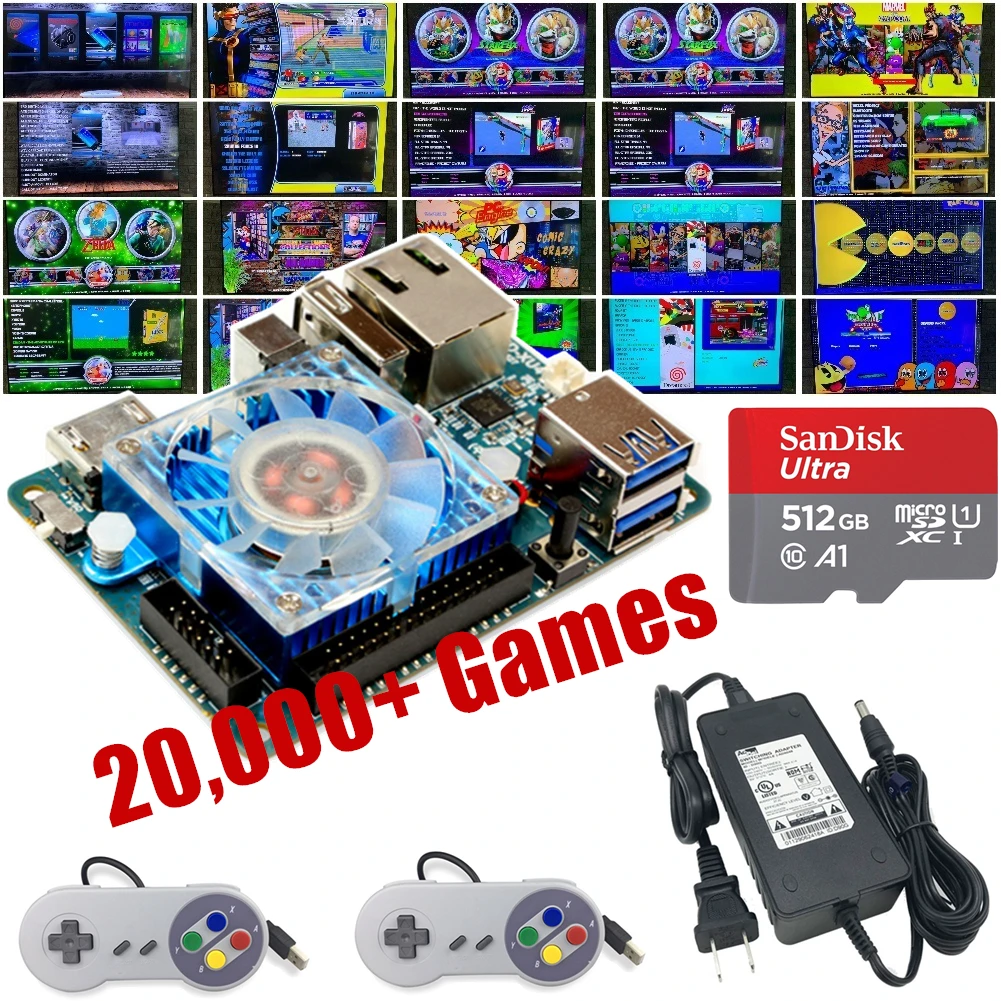 Новинка ODROID XU4 512 ГБ Ora v1.65 Retropie эмуляционная станция полный комплект Plug and Play - Sega