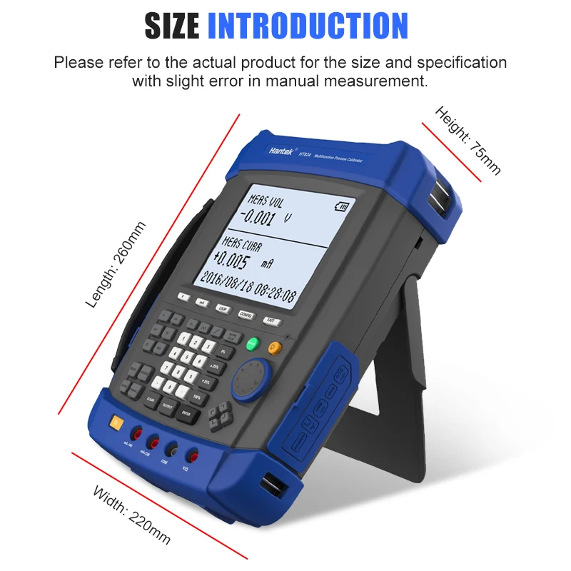 Многофункциональный калибратор процесса Hantek HT824 мультиметр напряжение/ток/сопротивление калибратор пять с половиной источник сигнала