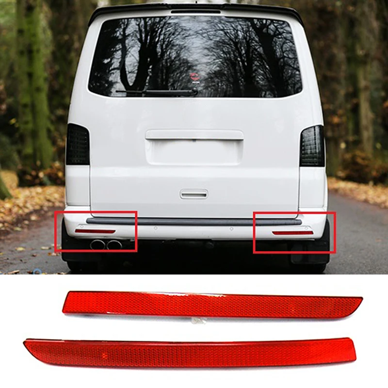 

Red Lens Rear Bumper Reflector Assembly Light Fit For Transporter T5 2012-16