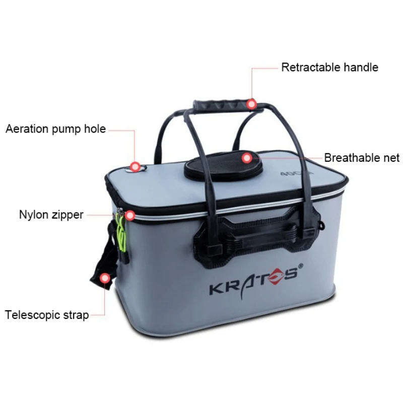 

Portable EVA Fishing Bag Collapsible Fishing Bucket Live Fish Box Camping Water Container Tackle Storage Basin For Hiking Hot
