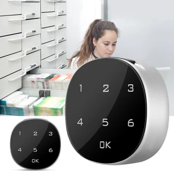 

Touch Screen Cabinet Coded Lock Digital Electronic Password Coded Locks With Lock Tongue For Cabinet Mailbox File Sauna Drawer