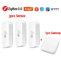 Tuya ZigBee – capteur d'humidité et de température d'intérieur, hygromètre, détecteur de thermomètre, télécommande intelligente, pour Alexa Google Home 