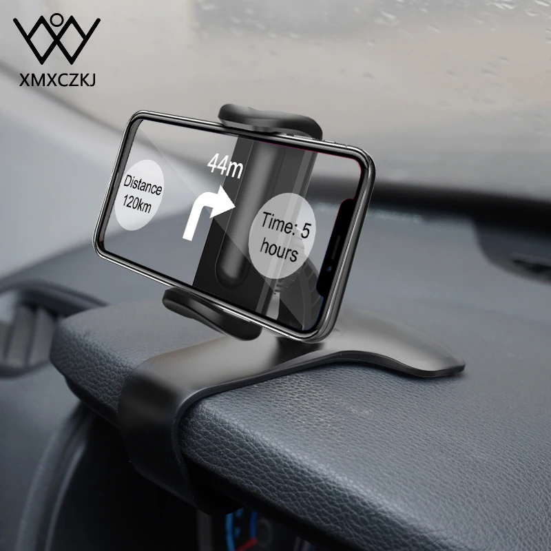 

XMXCZKJ HUD Universal Car Dashboard Cell Phone GPS Mount Holder Dashboard Mount Holder For iPhone 11 Pro Max X Clamp Clip Stand