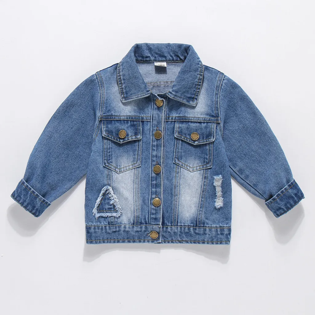 Kids Jacket Coat Autumn Witner Fashion Jeans Coat Toddler Kids Baby Girls Boys Denim Fastener Jacket Outwear Kids Jeans Coat