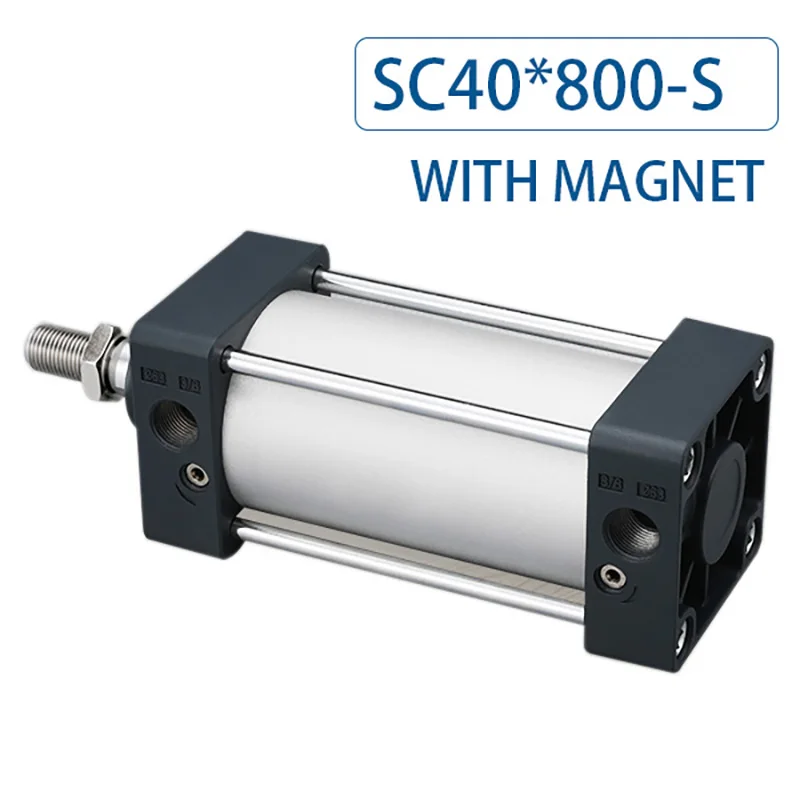 SC40x800 пневматический цилиндр, диаметр 40 мм, ход 800 мм, однополюсный стандартный воздушный цилиндр двойного действия SC40* 800