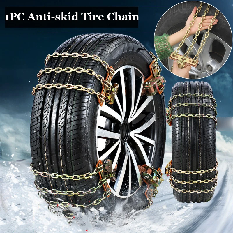 Универсальные колеса шины Снег противоскользящие цепи Зима Лед грязи дорога сталь Замена