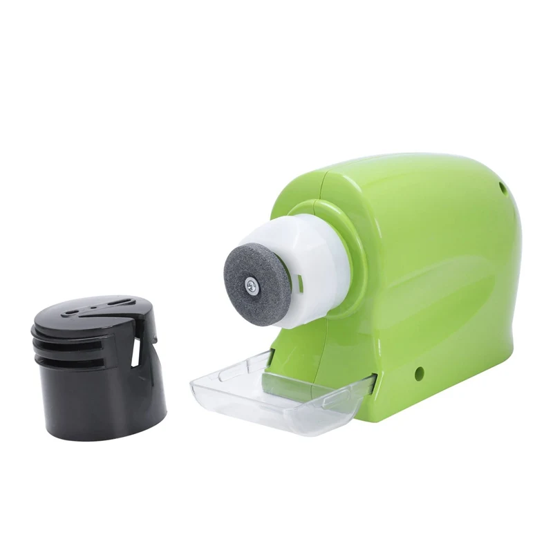 Electric Knife Sharpener, Multi-functional Motorized Knife Blade Sharpener, Home Kitchen Knives Sharpening Tool green