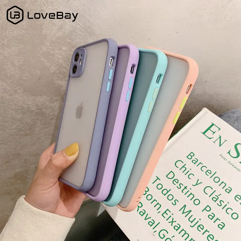 Однотонный прозрачный чехол Lovebay для телефона iPhone 11 Pro X XR XS Max 7 8 Plus SE 2020 Защита
