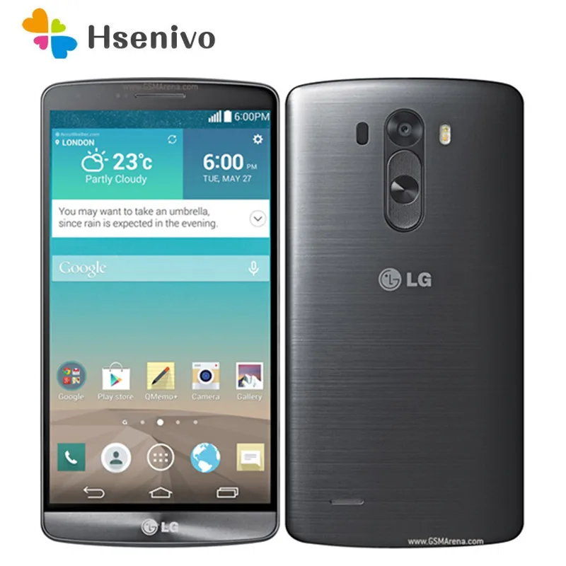 Восстановленный Оригинальный разблокированный сотовый телефон LG G3 D850 D851